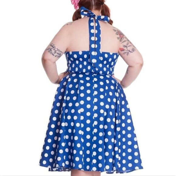 Hell Bunny Blue Mariam Dress - Picture 2 of 7